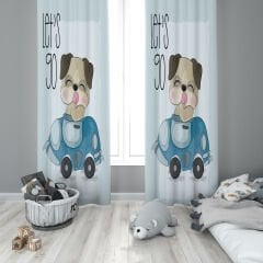 Dijital Baskı Çift Kanat Çocuk Odası Fon Perde