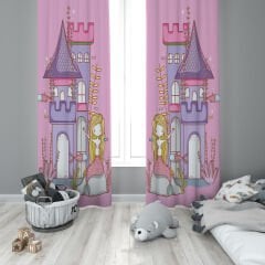 Dijital Baskı Çift Kanat Çocuk Odası Fon Perde