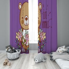 Dijital Baskı Çift Kanat Çocuk Odası Fon Perde