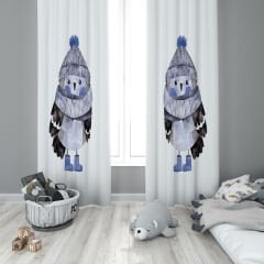 Dijital Baskı Çift Kanat Çocuk Odası Fon Perde