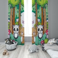 Dijital Baskı Çift Kanat Çocuk Odası Fon Perde