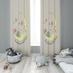 Dijital Baskı Çift Kanat Çocuk Odası Fon Perde