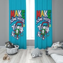 Dijital Baskı Çift Kanat Çocuk Odası Fon Perde