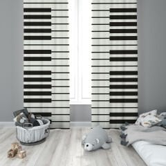 Dijital Baskı Çift Kanat Çocuk Odası Fon Perde