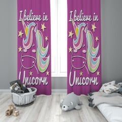 Dijital Baskı Çift Kanat Çocuk Odası Fon Perde