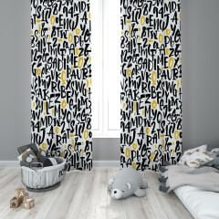 Dijital Baskı Çift Kanat Çocuk Odası Fon Perde