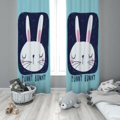 Dijital Baskı Çift Kanat Çocuk Odası Fon Perde