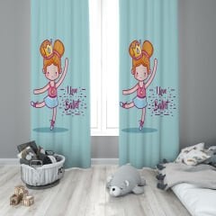 Dijital Baskı Çift Kanat Çocuk Odası Fon Perde