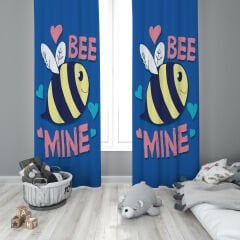 Dijital Baskı Çift Kanat Çocuk Odası Fon Perde