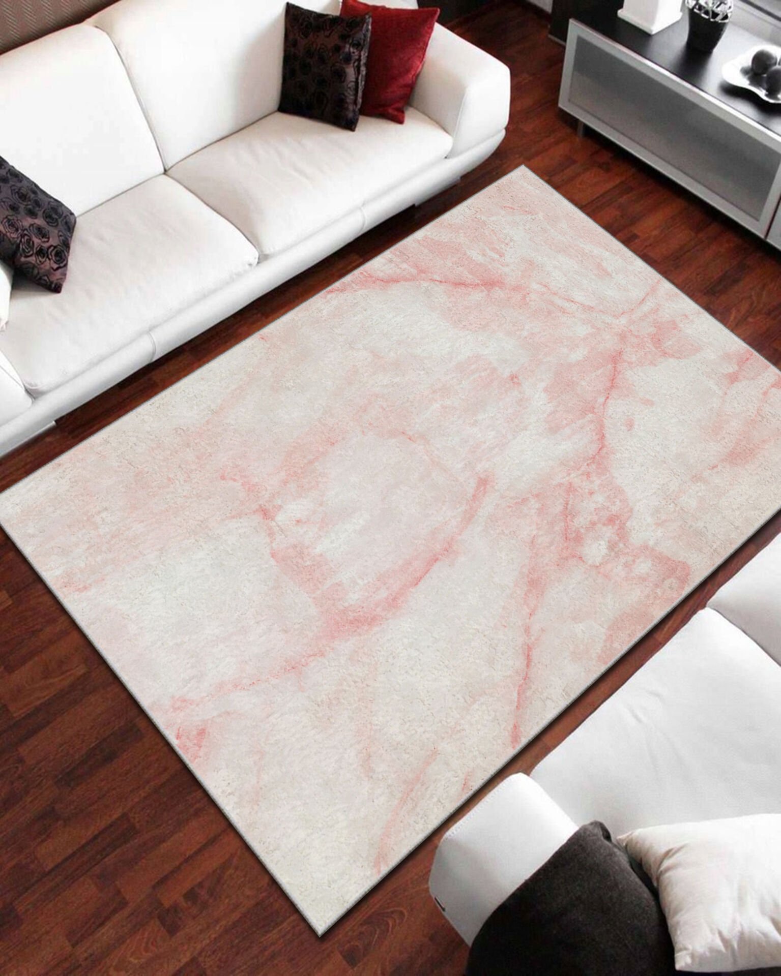Modern Pembe Salon Halısı