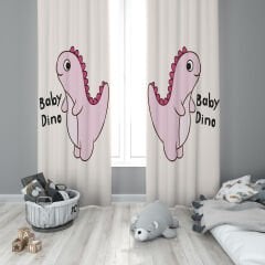 Dijital Baskı Çift Kanat Çocuk Odası Fon Perde