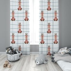 Dijital Baskı Çift Kanat Çocuk Odası Fon Perde