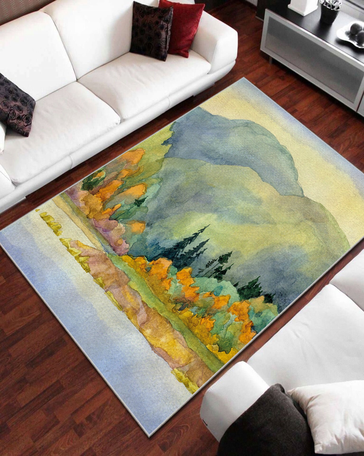 Orman Manzarası Salon Halısı