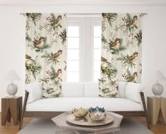 Dijital Baskı Çift Kanat Fon Perde