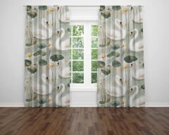 Dijital Baskı Çift Kanat Fon Perde