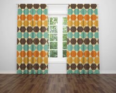 Dijital Baskı Çift Kanat Fon Perde