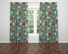 Dijital Baskı Çift Kanat Fon Perde