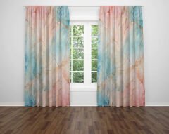 Dijital Baskı Çift Kanat Fon Perde