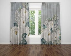 Dijital Baskı Çift Kanat Fon Perde