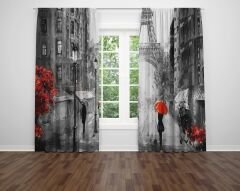 Dijital Baskı Çift Kanat Fon Perde