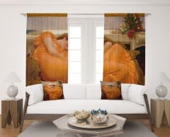 Dijital Baskı Çift Kanat Fon Perde