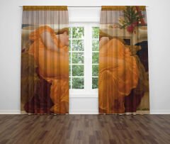 Dijital Baskı Çift Kanat Fon Perde