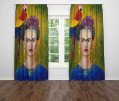 Dijital Baskı Çift Kanat Fon Perde