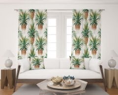 Dijital Baskı Çift Kanat Fon Perde