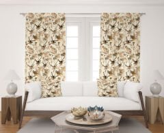 Dijital Baskı Çift Kanat Fon Perde