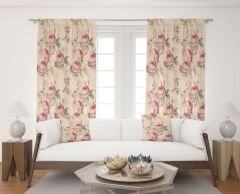 Dijital Baskı Çift Kanat Fon Perde