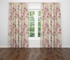 Dijital Baskı Çift Kanat Fon Perde