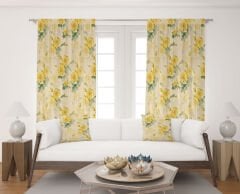 Dijital Baskı Çift Kanat Fon Perde