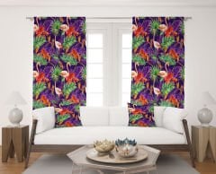 Dijital Baskı Çift Kanat Fon Perde