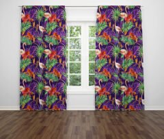 Dijital Baskı Çift Kanat Fon Perde