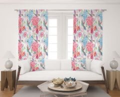 Dijital Baskı Çift Kanat Fon Perde