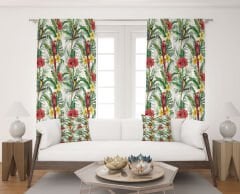 Dijital Baskı Çift Kanat Fon Perde