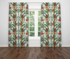 Dijital Baskı Çift Kanat Fon Perde