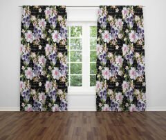 Dijital Baskı Çift Kanat Fon Perde