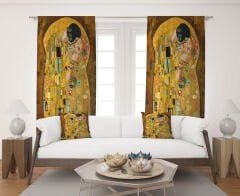 Dijital Baskı Çift Kanat Fon Perde