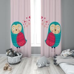 Dijital Baskı Çift Kanat Çocuk Odası Fon Perde