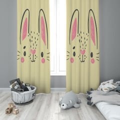 Dijital Baskı Çift Kanat Çocuk Odası Fon Perde