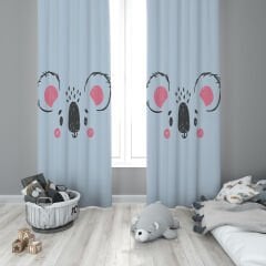 Dijital Baskı Çift Kanat Çocuk Odası Fon Perde