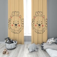 Dijital Baskı Çift Kanat Çocuk Odası Fon Perde