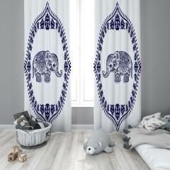 Dijital Baskı Çift Kanat Çocuk Odası Fon Perde