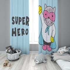 Dijital Baskı Çift Kanat Çocuk Odası Fon Perde