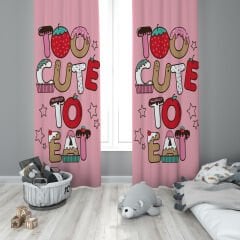 Dijital Baskı Çift Kanat Çocuk Odası Fon Perde