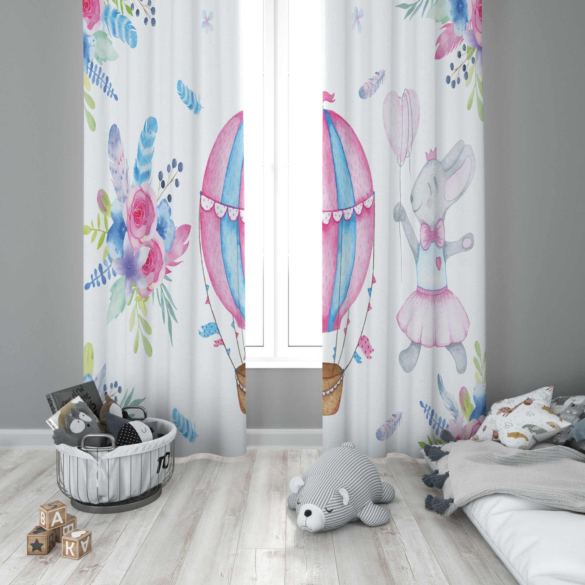 Dijital Baskı Çift Kanat Çocuk Odası Fon Perde(Kopya)