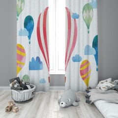 Dijital Baskı Çift Kanat Çocuk Odası Fon Perde