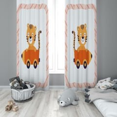 Dijital Baskı Çift Kanat Çocuk Odası Fon Perde