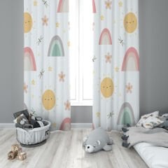 Dijital Baskı Çift Kanat Çocuk Odası Fon Perde